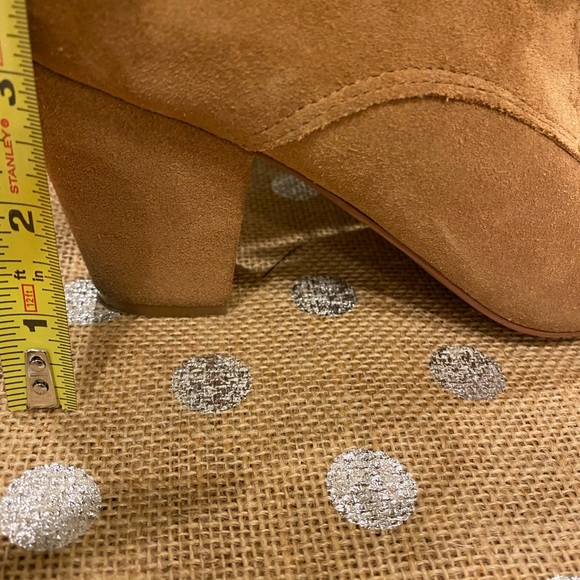 BCBG Beige Block Heel Tie Booties - Picture 5 of 5